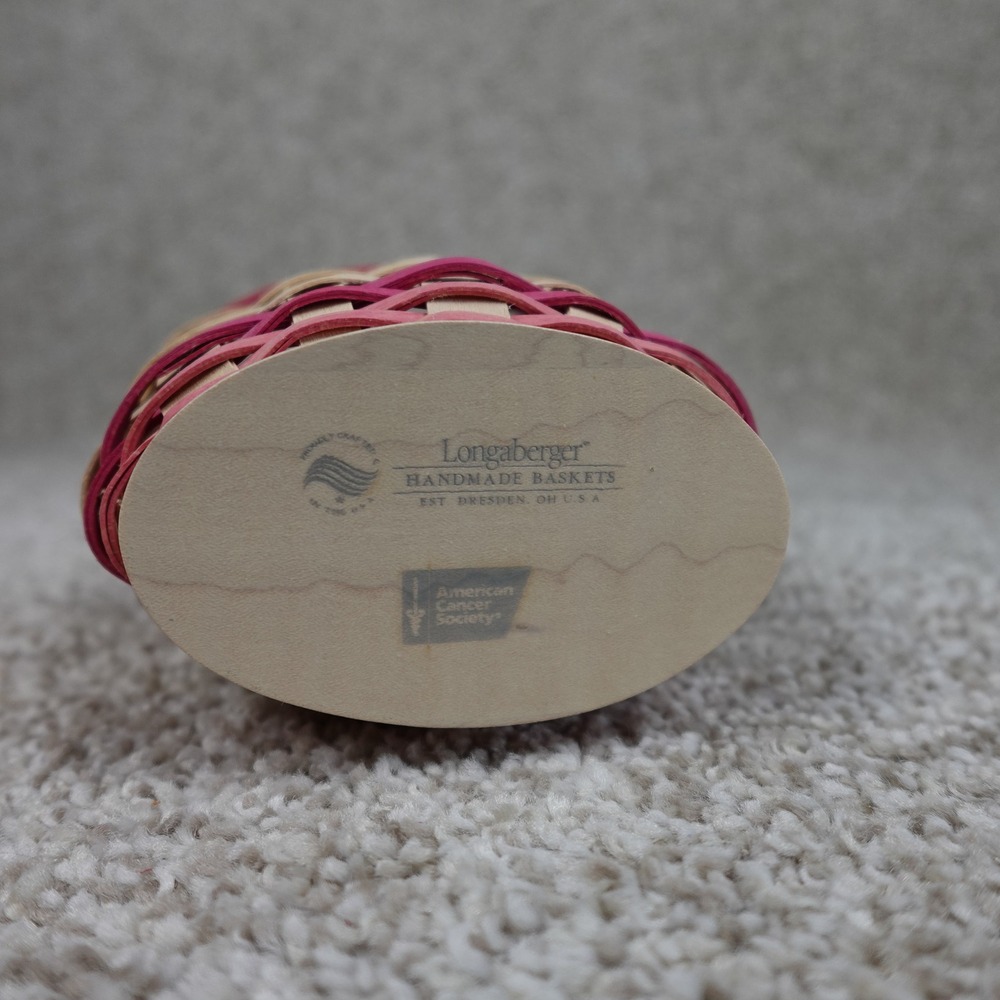 Longaberger 2011 Horizon of Hope Basket Pink American Cancer Society Oval - Picture 4 of 4